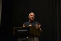 Bob Stanton, fleet management director for Hillsborough County, Fla., continued his keynote speech on five targets for fleet management success after showing off his Tim Tebow shirt and tebowing before attendees.